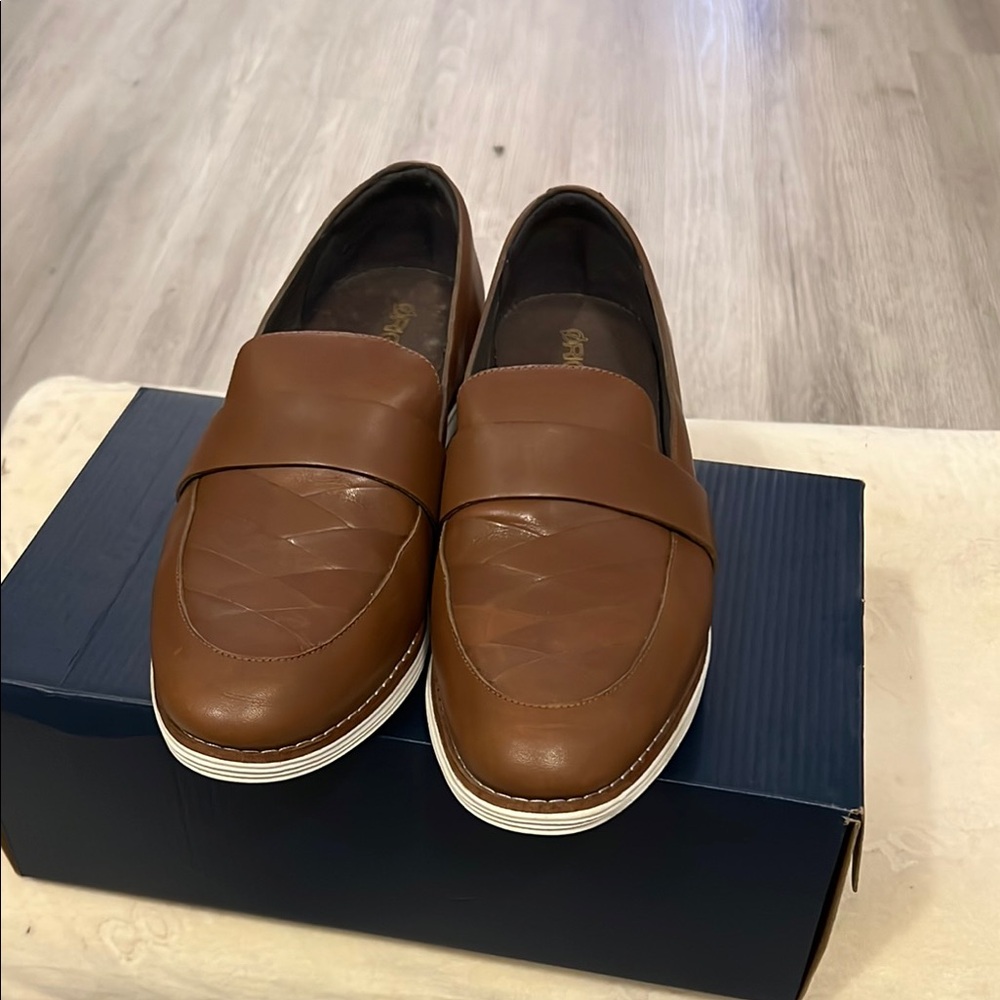 Cole Haan Tan Leather Loafers